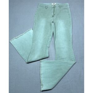 Rock&roll Jeans Womens 29x32 Bargain Button Flare Green Bell Bottom Boho USA
